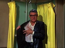 Travel laundry scene with Cary Grant, Audrey Hepburn