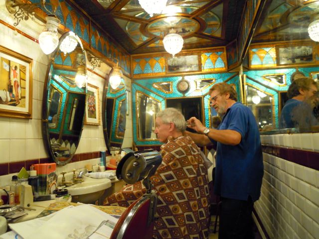 Karen McCann, Genoa, Italy, barber shop, 