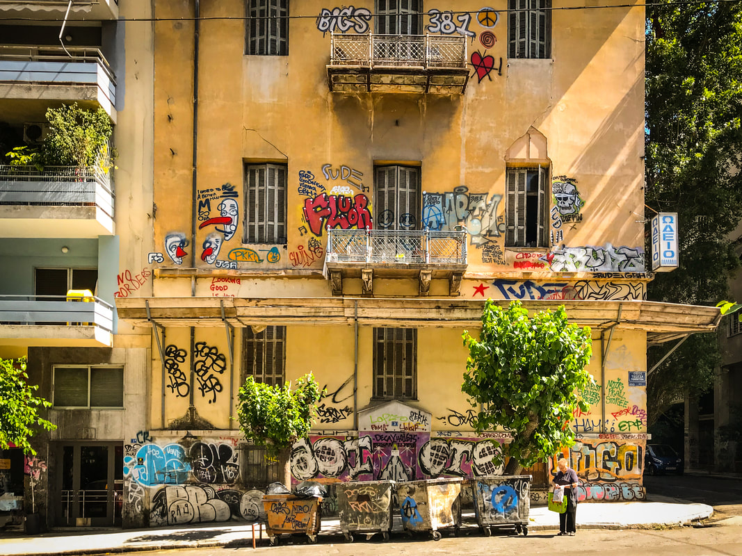 Grafitti / Athens, Greece / Cooking Rooster / Karen McCann / EnjoyLivingAbroad.com