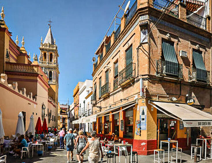 Church and Bar Santa Ana, Triana, Seville, Spain / Out to Lunch / Karen McCann / EnjoyLivingAbroad.com