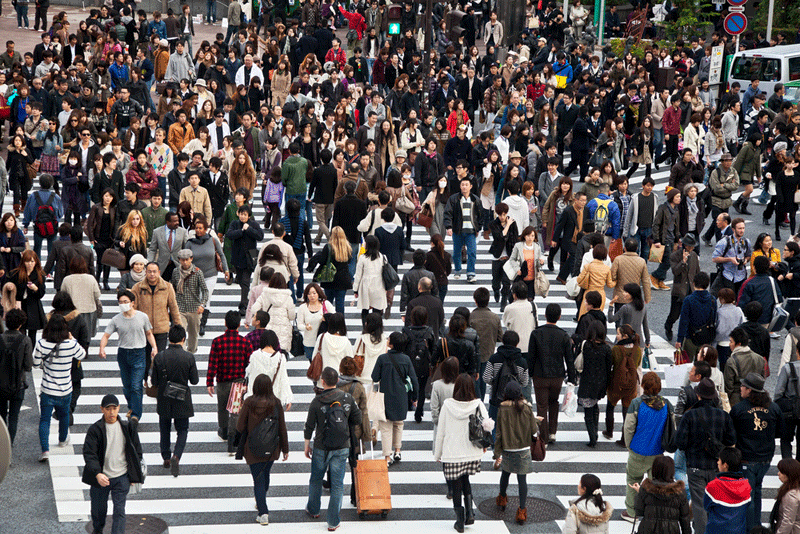 Urban crowd, Japan / Stand By Me / Karen McCann / EnjoyLivingAbroad.com