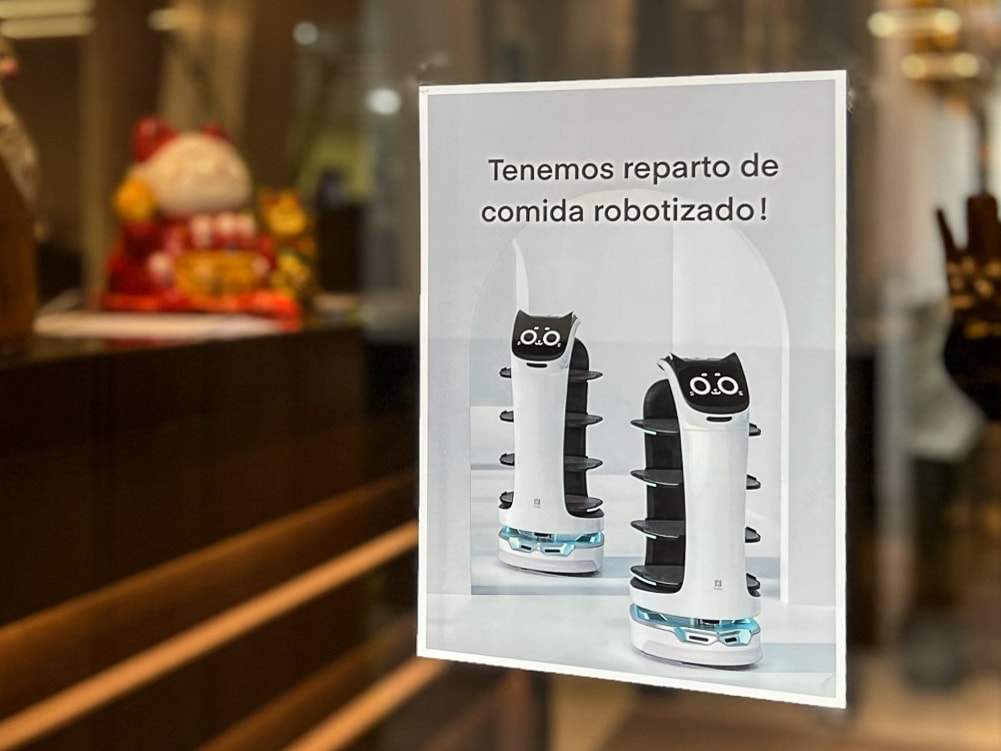 Robots in Seville restaurants / Never Too Late to Act Nutty / Karen McCann / EnjoyLivingAbroad.com