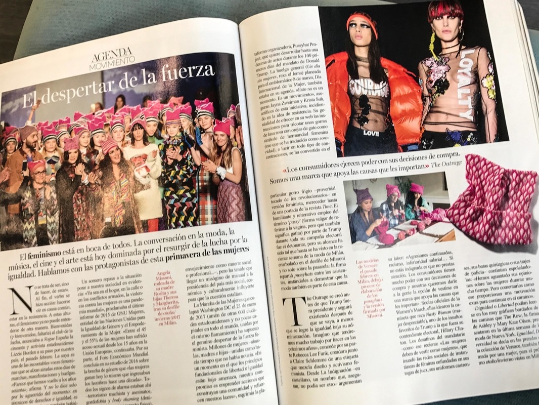 Pink Pussyhats In Spanish Vogue magazine / Karen McCann / EnjoyLivingAbroad.com